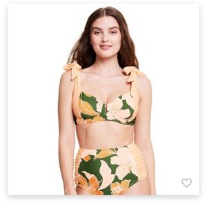Target x Fe Noel Plus Size Peach Floral High Waist Bikini Set